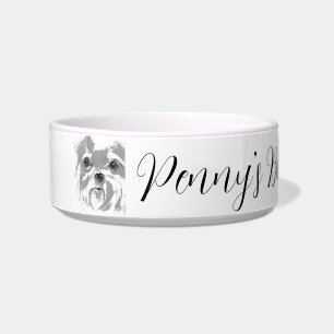 Tigela de Cerâmica Personalizada para Pet Shih Tzu