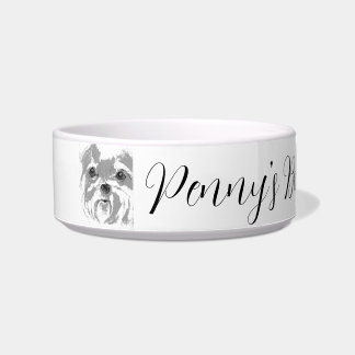 Tigela de cerâmica personalizada para Shih Tzu