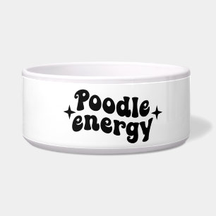 Tigela de Cerâmica Poodle Energy para Cachorro