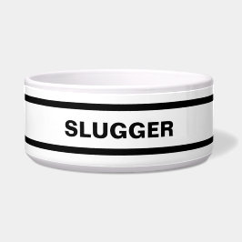 Tigela de Cerâmica Preta e Branca Personalizada pa