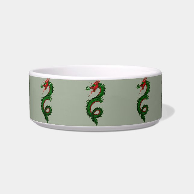 tigela de comida de dragão chinês (Frente)