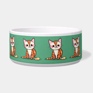 Tigela de comida de gato fofa