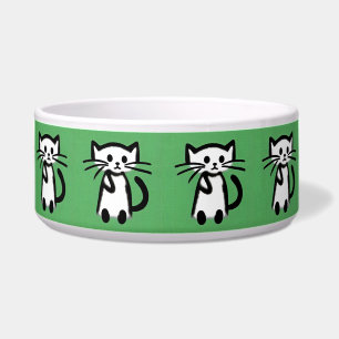 Tigela de comida de gato fofa