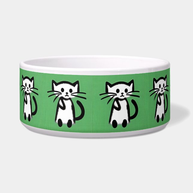 Tigela de comida de gato fofa (Frente)