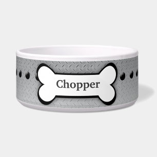 Tigela de Comida de Pet Dog Personalizada de Placa
