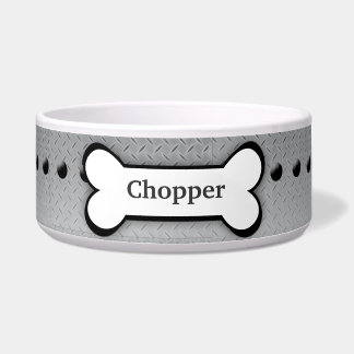 Tigela de Comida de Pet Dog Personalizada de Placa