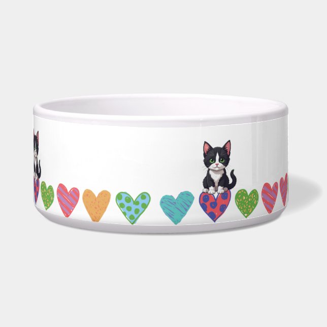 tigela de comida para animais de estimação gatinho (Frente)