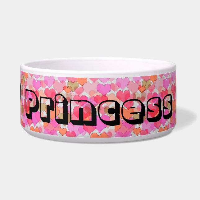Tigela de comida para bebê de pelúcia Princesa Cor (Frente)