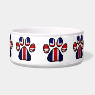 Tigela de comida para cachorro britânico