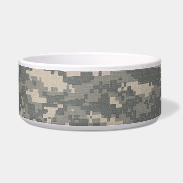 Tigela de comida para cães com camuflagem digital  (Frente)