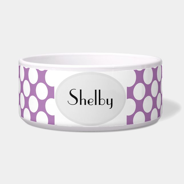 Tigela de comida para cães de cerâmica com bolinha (Frente)