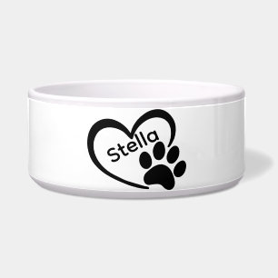Tigela de comida para cães personalizada em cerâmi