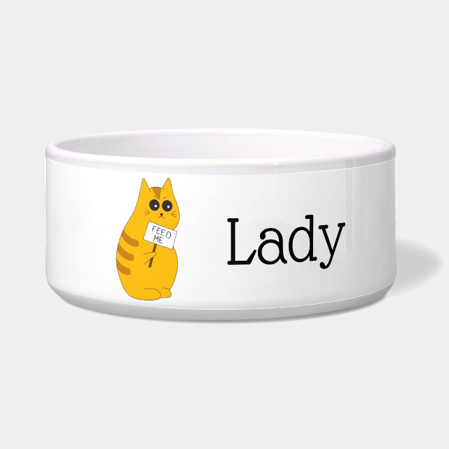 Tigela de comida para gato Kawaii (Frente)