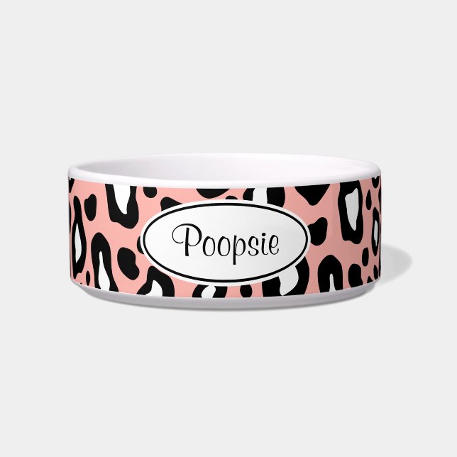 Tigela de comida personalizada para cães e gatos e (Frente)