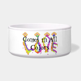 Tigela de estimação Amor em Todas as Cores