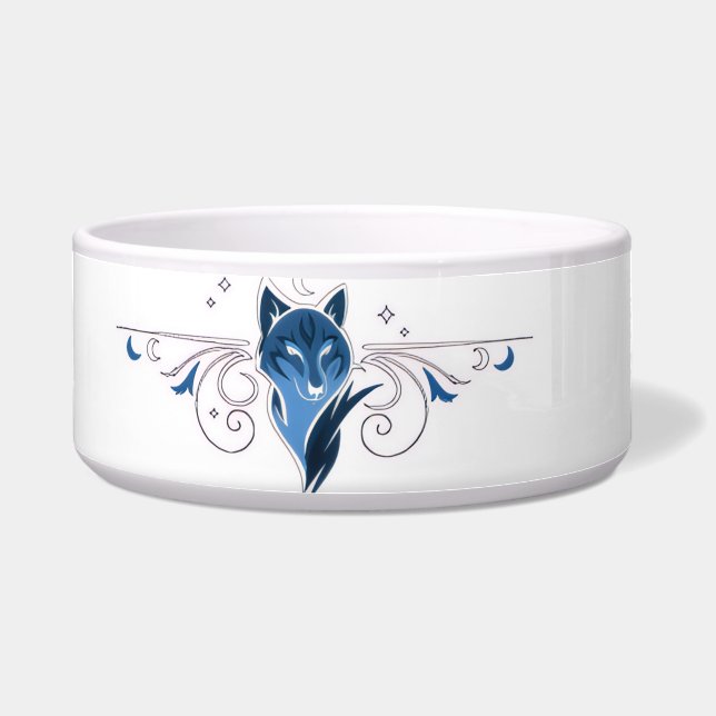 Tigela de estimação do lobo azul (Frente)
