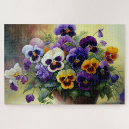 Tigela de Pansies Jigsee Quebra-cabeça
