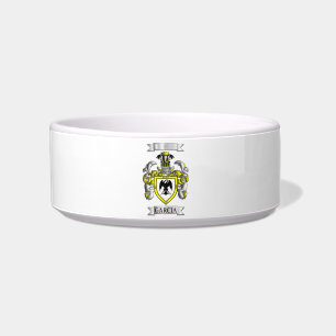 Tigela de Pet Garcia Família Sobrenome e Escudo