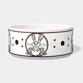 Tigela de Pet Grande Branca Bunny