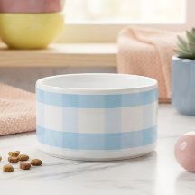 Tigela de Pimenta Xadrez Gingham Azul Pastel Estét