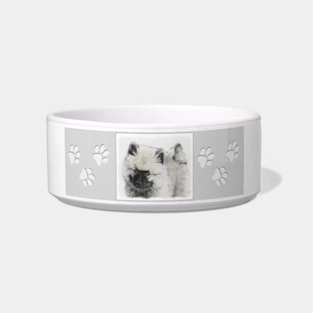 Tigela Desenho De Cachorro De Keeshond - Arte De Cachorro (Direita)