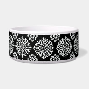 Tigela Desenho de Mandala Preto e Branco