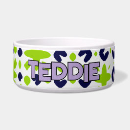 Tigela Desenho Geométrico Divertido Verde Navy Roxo