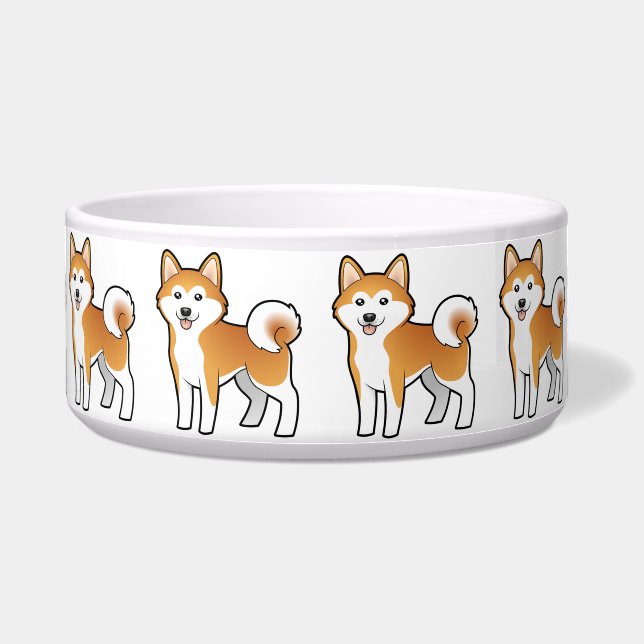 Tigela Desenhos animados Akita Inu/Shiba Inu (Frente)