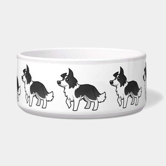 Tigela Desenhos animados border collie (Frente)