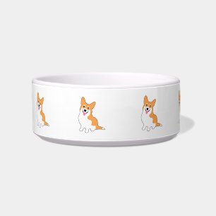 Tigela Desenhos animados de sorriso do Corgi de Galês do