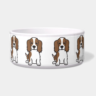 Tigela Desenhos animados descuidados do cão do Spaniel d