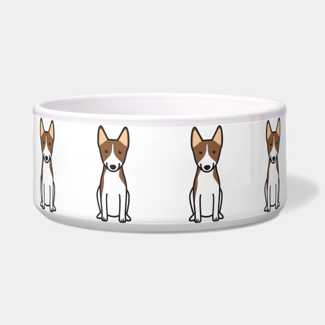 Tigela Desenhos animados do cão de Basenji (Frente)