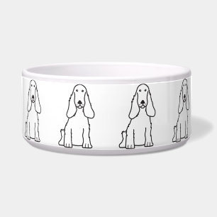 Tigela Desenhos animados do cão de cocker spaniel do