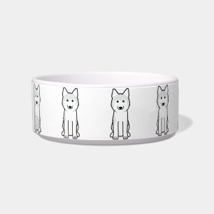 Tigela Desenhos animados do cão do rouco Siberian