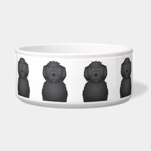 Tigela Desenhos animados pretos de Labradoodle