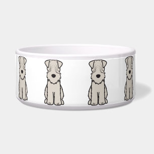 Tigela Desenhos animados Wheaten brandamente revestidos