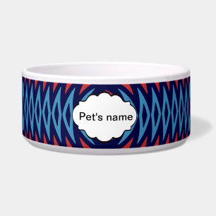 Tigela Design abstrato de moinho azul-alaranjado