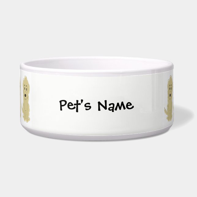 Tigela Design de Cachorro de Goldendoodle (Frente)