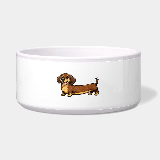 Tigela Design de cachorro salsicha Dachshund (Frente)
