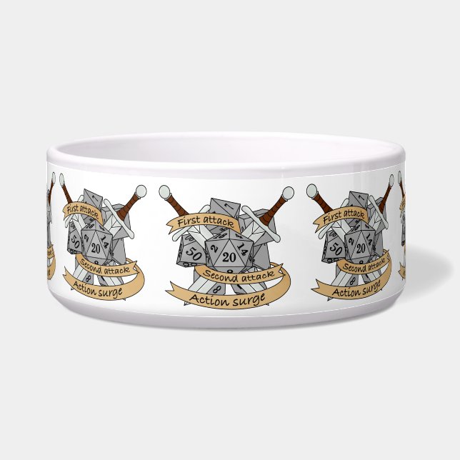 Tigela Design de Dice de Combatente (Frente)