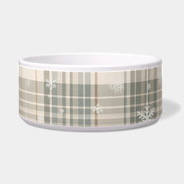 Tigela Design de Padrão Xadrez e Floco de Neve Aconchegan