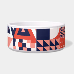 Tigela Design de Retro Bauhaus, geométrico colorido.