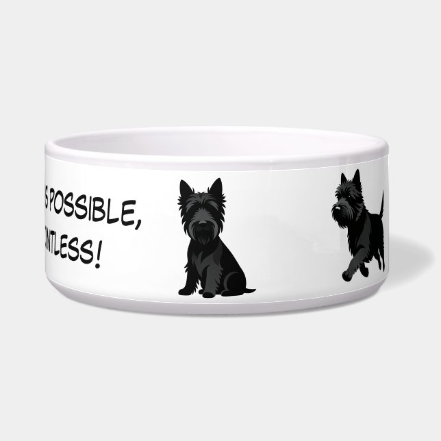 Tigela Design de silhuetas de animais fofos - Cães 1 + te (Direita)