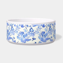 Design de Toile Francês - Floral Azul e Branco