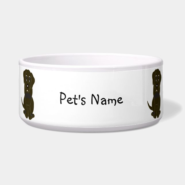 Tigela Design Personalizado de Cachorro Labrador Chocolat (Frente)
