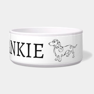 Tigela Design personalizado do cão Dachshund