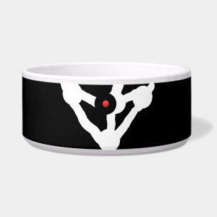 Tigela Design preto de truque de Halloween com letras