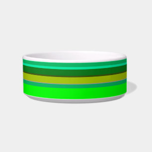 Tigela Designer Personalizado de Padrão de Faixa Verde Co