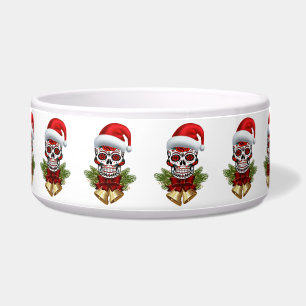 Tigela Dia De Natal Do Chapéu De Papai Noel Do Crânio D