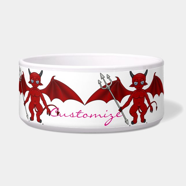 Tigela Diabo vermelho pequeno Thunder_Cove (Frente)